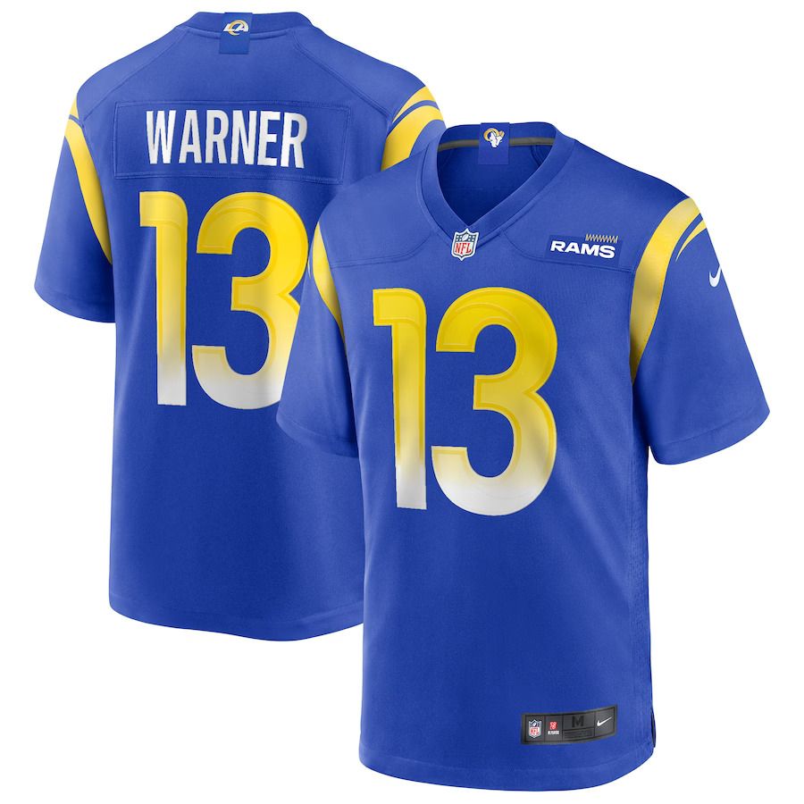 Men Los Angeles Rams #13 Kurt Warner Nike Royal Game Retired Player NFL Jersey->los angeles rams->NFL Jersey